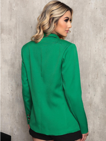 Blazer feminino alfaiataria,Casaco social feminino elegante,Blazer feminino com forro,Blazer social feminino sofisticado,Blazer feminino com botões decorativos,  Casaco feminino de alfaiataria,Blazer acinturado feminino para trabalho
