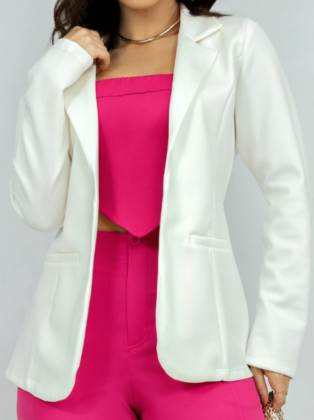Blazer feminino alfaiataria,Blazer social feminino elegante,Blazer feminino acinturado,Blazer longo feminino atemporal,Sobretudo feminino de alfaiataria,Blazer feminino para trabalho,Blazer social feminino sofisticado
