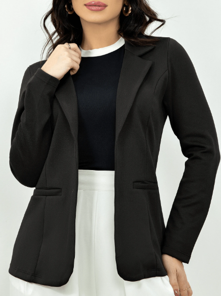 Blazer feminino alfaiataria,Blazer social feminino elegante,Blazer feminino acinturado,Blazer longo feminino atemporal,Sobretudo feminino de alfaiataria,Blazer feminino para trabalho,Blazer social feminino sofisticado
