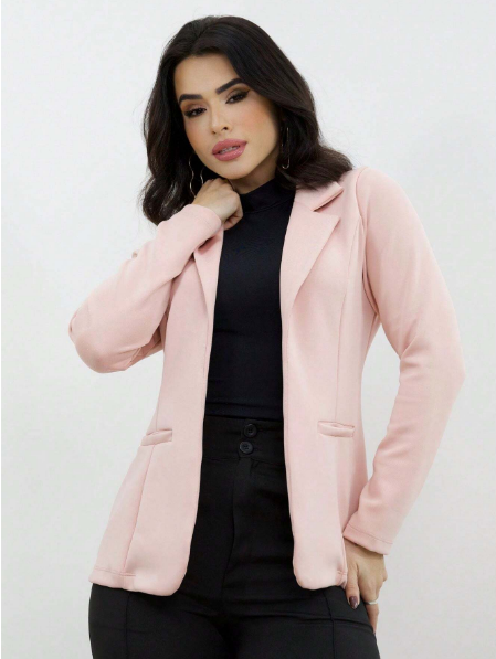 Blazer feminino alfaiataria,Blazer social feminino elegante,Blazer feminino acinturado,Blazer longo feminino atemporal,Sobretudo feminino de alfaiataria,Blazer feminino para trabalho,Blazer social feminino sofisticado
