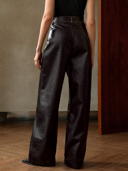 Calça feminina vintage,Calça pantalona desbotada,Calça longa feminina,Calça estilo retrô feminina,Calça de cintura alta vintage,Calça jeans vintage feminina,Calça importada feminina,