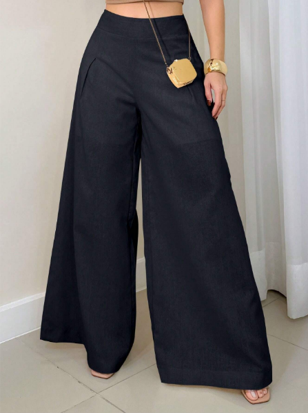 Calça pantalona feminina,
 Calça de alfaiataria feminina,
 Calça social feminina com cinto,
 Calça pantalona cintura alta,
 Calça pantalona elegante,
 Calça pantalona moderna,
 Calça pantalona cores vibrantes,