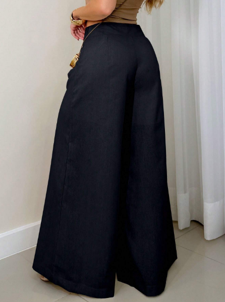 Calça pantalona feminina,
 Calça de alfaiataria feminina,
 Calça social feminina com cinto,
 Calça pantalona cintura alta,
 Calça pantalona elegante,
 Calça pantalona moderna,
 Calça pantalona cores vibrantes,