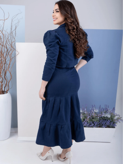 vestido,
Vestido de alcinha com jaqueta,
Conjunto de vestido e jaqueta,
Vestido decote quadrado,
Jaqueta de sarja feminina,
Conjunto casual feminino,
Moda feminina outono/inverno